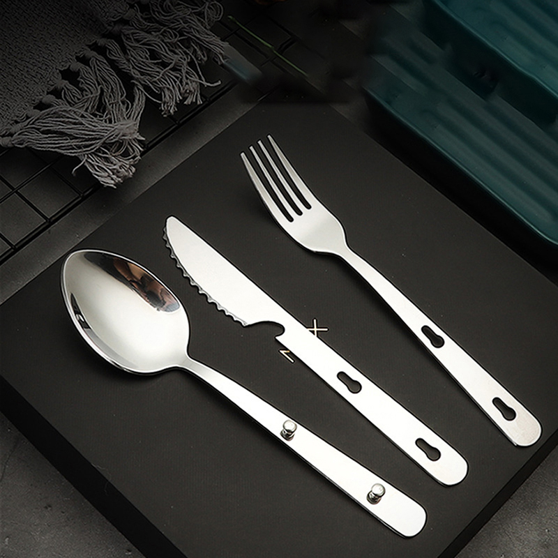 Camping Cooking Knife Set - Set di 3 Pezzi di Posate