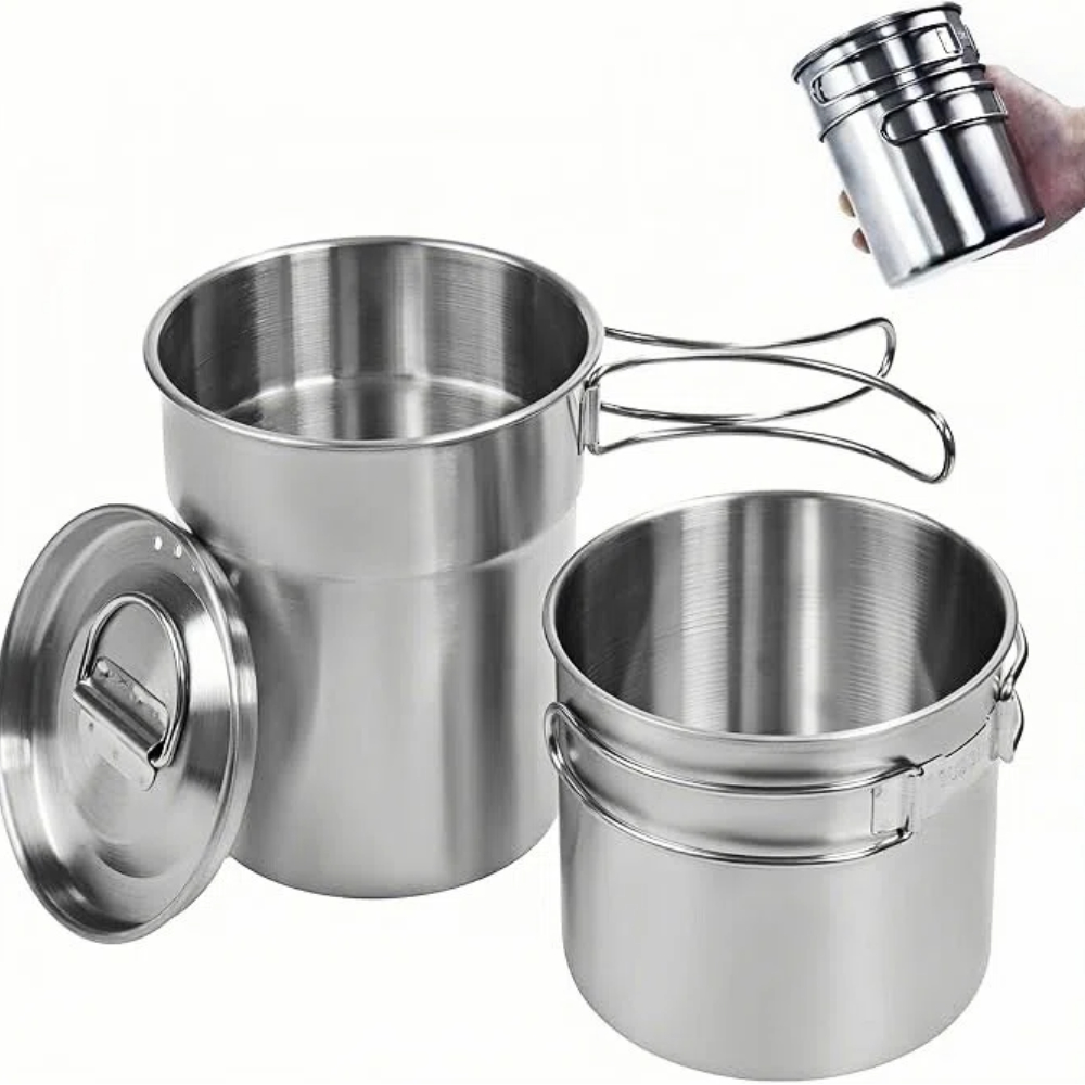 Camping Cooking Ware - Tazze pieghevoli da campeggio, pentole da