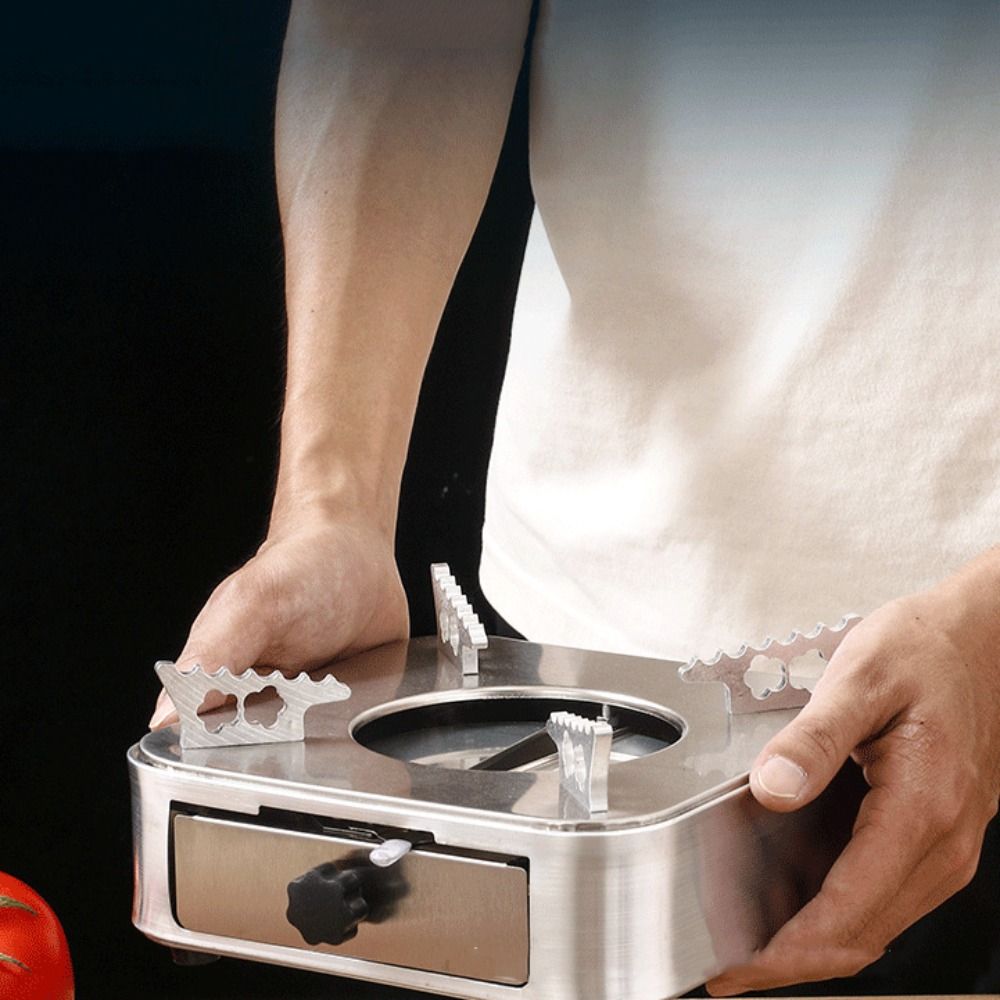 Camping Cooking Burner - Fornello Portatile Quadrato in Acciaio Inossidabile