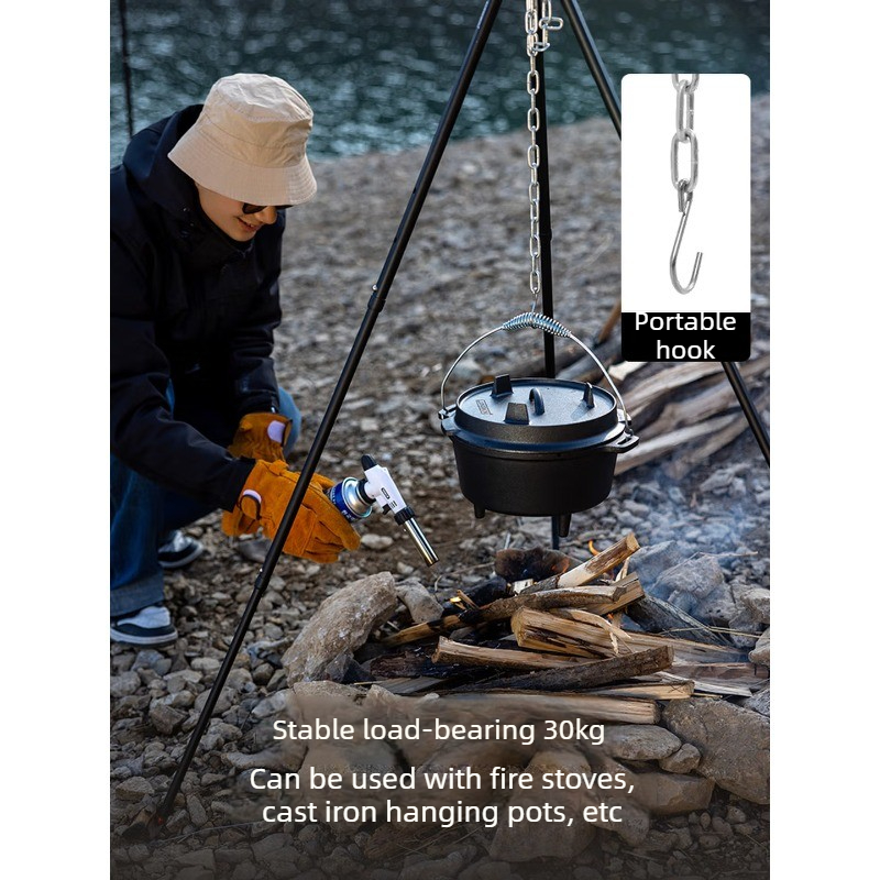 Camping Hanging Cooking Pot - Supporto per Pentola in Lega di