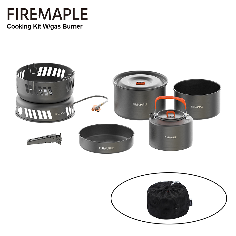 Camping Cooking On Fire - Kit da cucina Fire-Maple con bruciatore