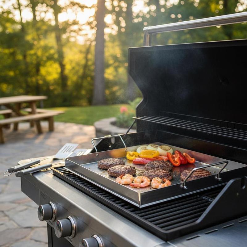 Camping Cooking With Gas - Piastra universale piatta 18x16 pollici per