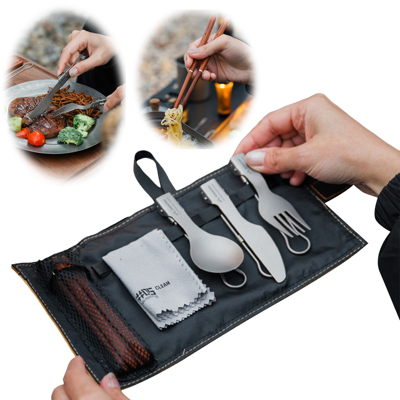 Camping Cooking Knife Set - Set di Utensili da Campeggio in