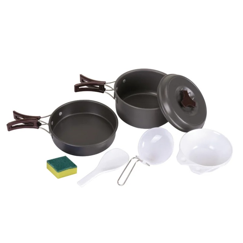 Camping Cooking Set With Kettle - Set Pentole da Campeggio Bulin, Utensili