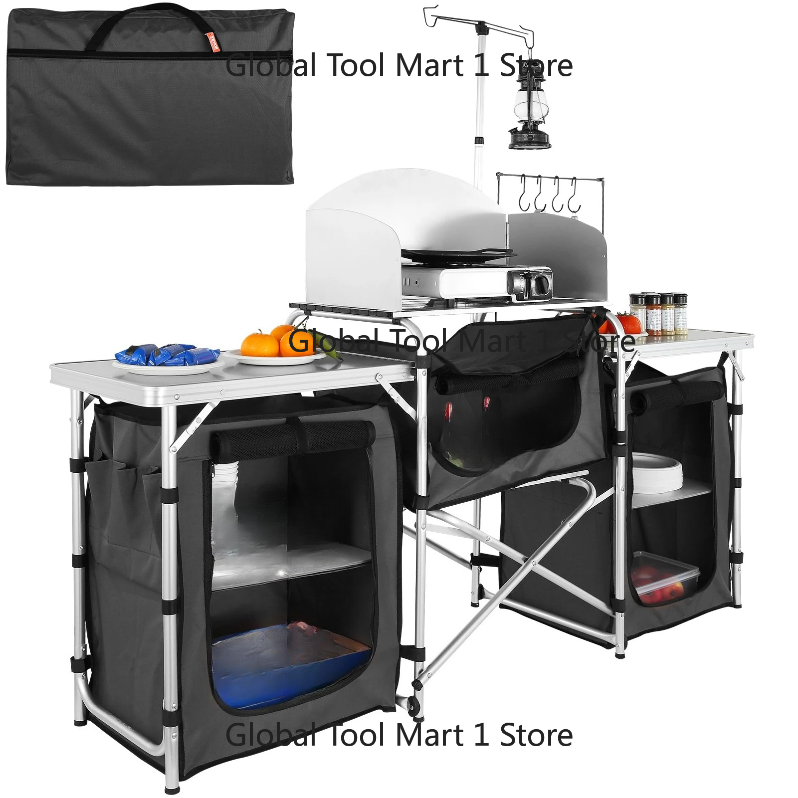 Camping Cooking Table With Storage - SucceB - Tavolo da Cucina Pieghevole