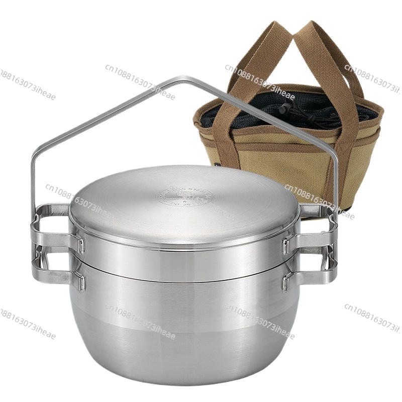Camping Hanging Cooking Pot - Pentola da esterno in acciaio inox