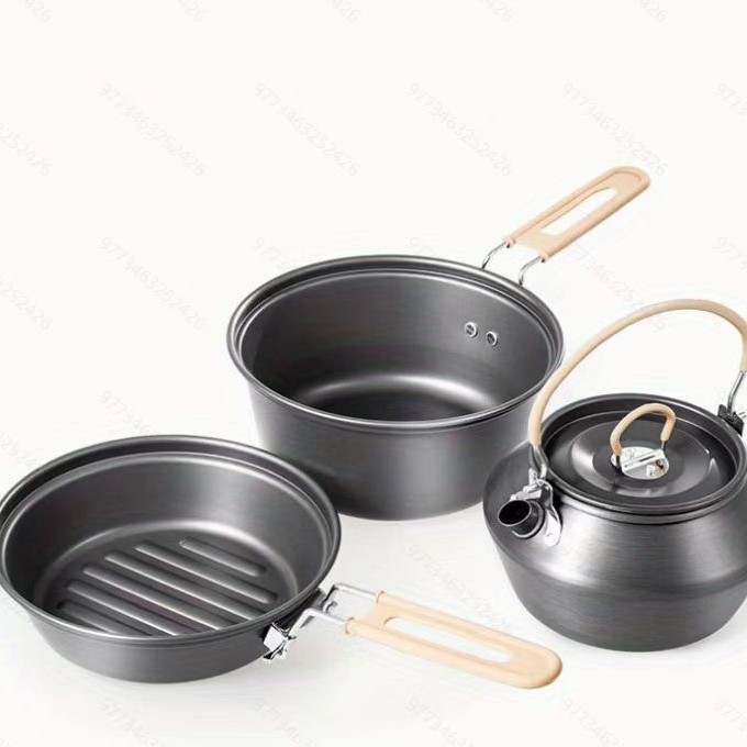 Camping Cooking Set With Kettle - Set da tè da esterno, pentola