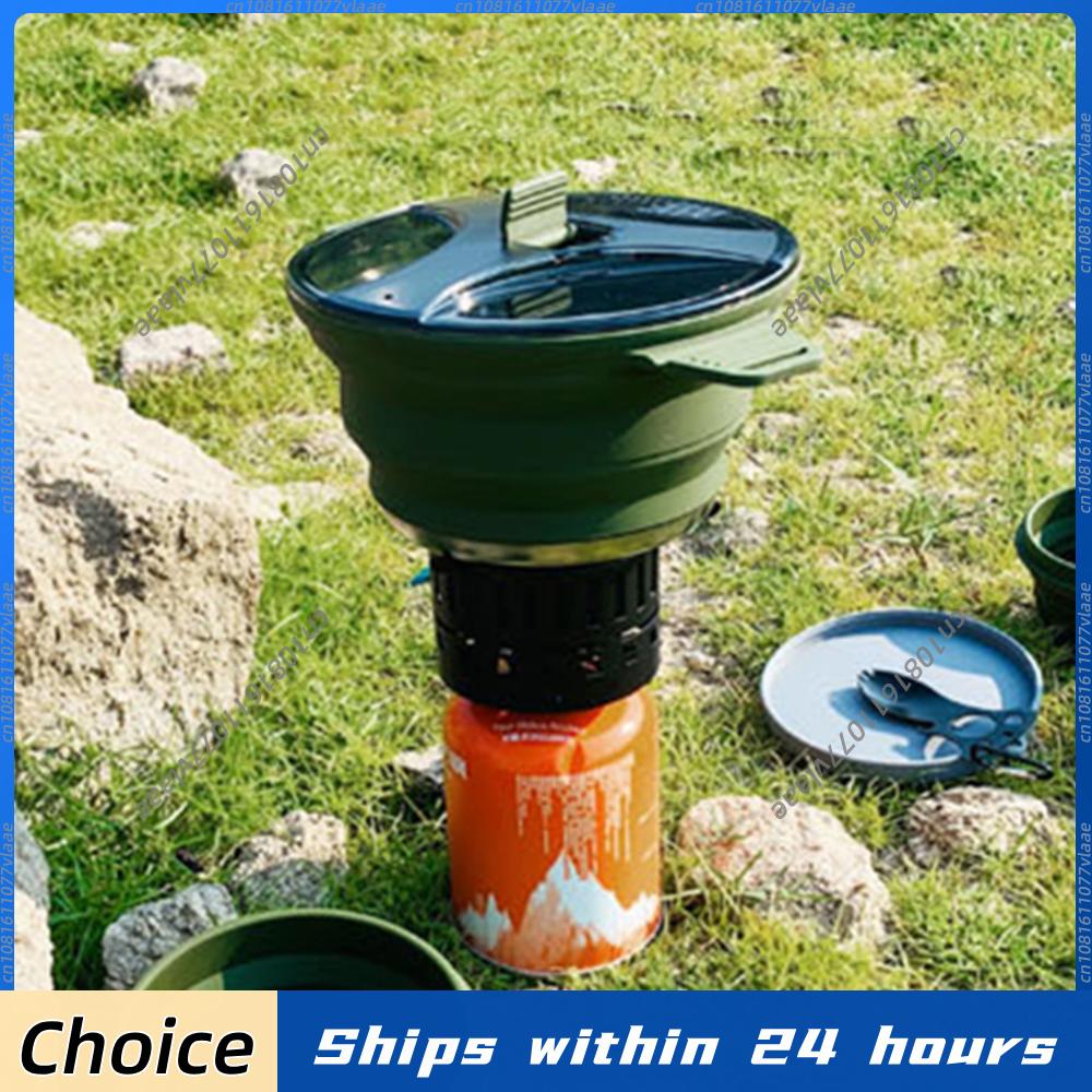 Camping Cooking Open Fire - Pentola da Campeggio Pieghevole Portatile con