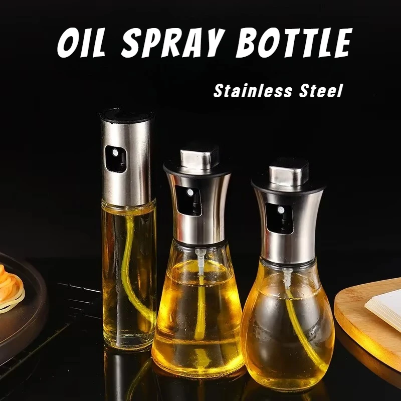 Camping Cooking Oil Container - 1 Pezzo Spruzzatore Olio in Acciaio