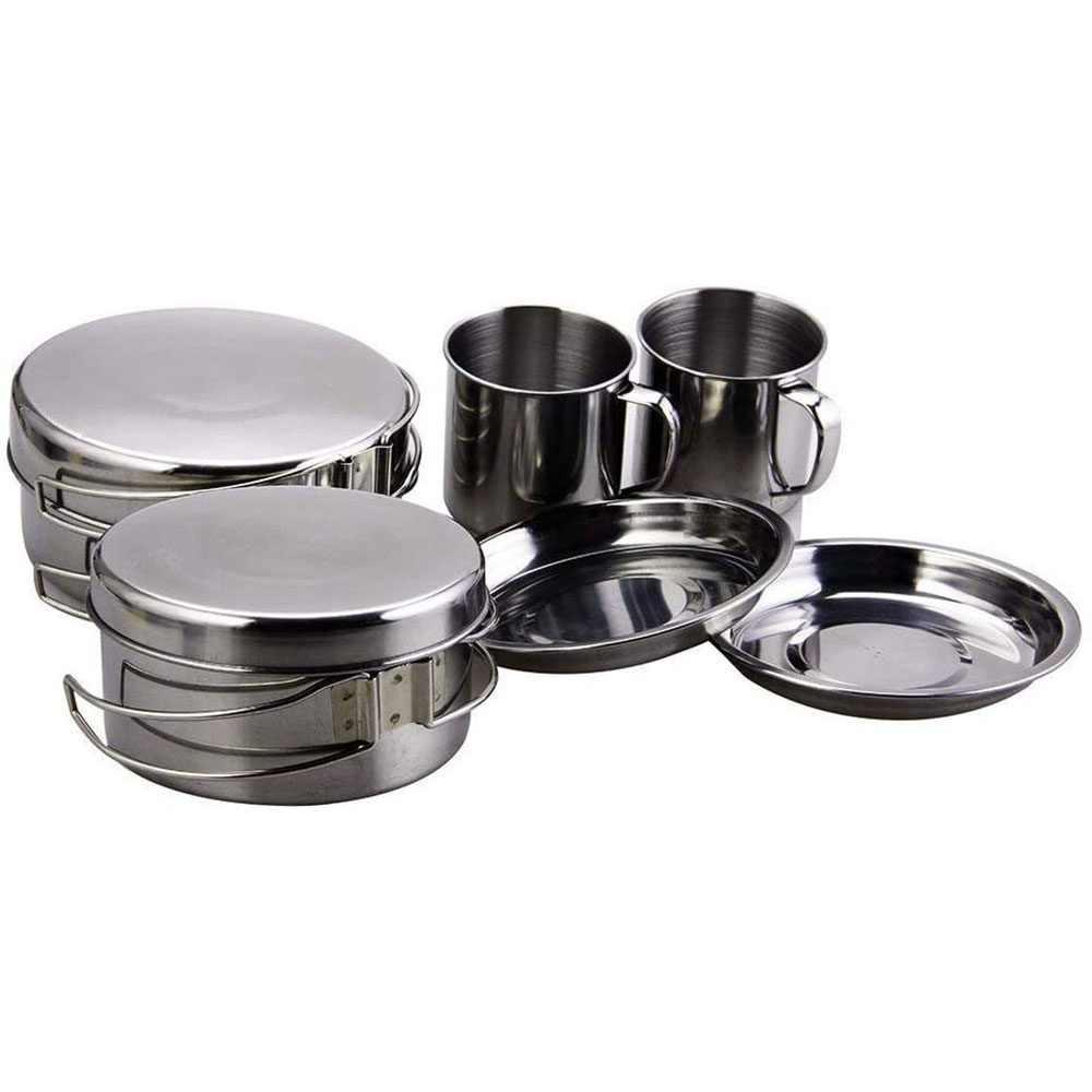 Camping Cooking Set Large - 8 pezzi set di pentole da