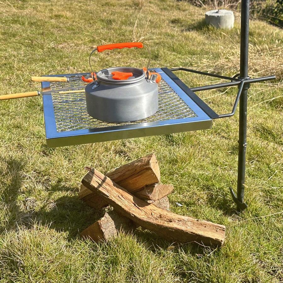Campfire Cooking - 360 ° Griglia Girevole Regolabile per