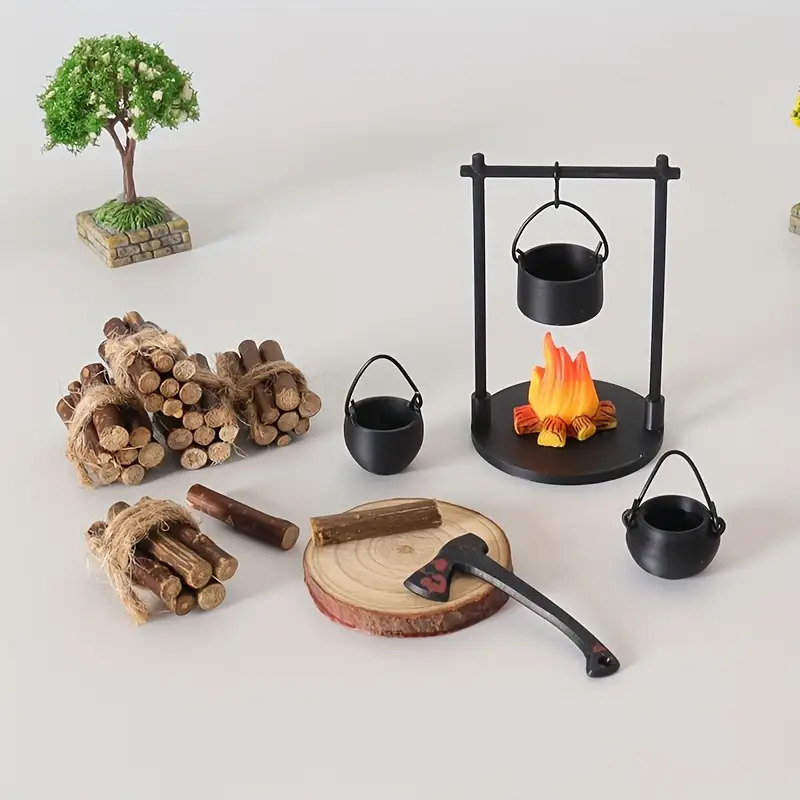 Camping Hanging Cooking Pot - Mini falò sospeso stufa pentola casa