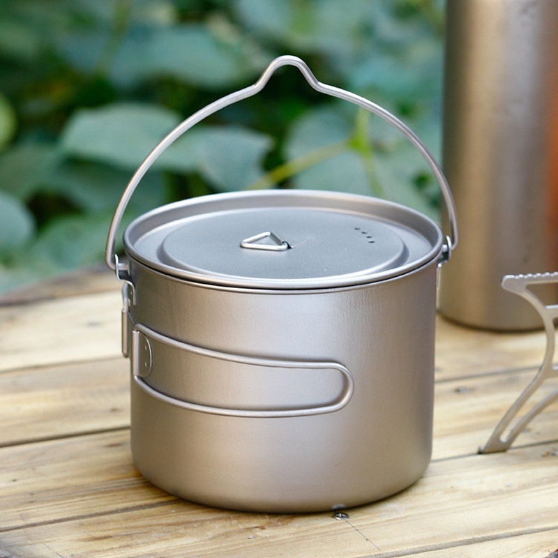 Camping Hanging Cooking Pot - Pentola da Esterno Sospesa per Zuppa,