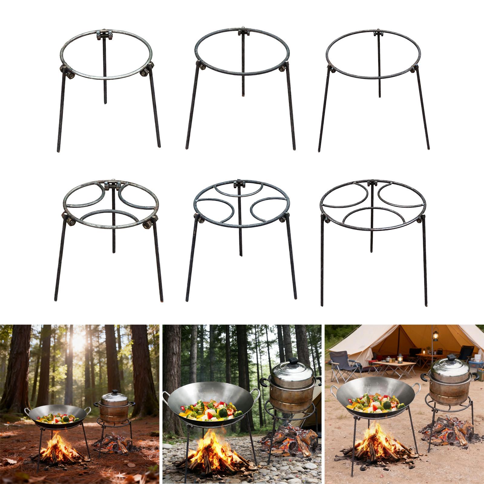 Camping Cooking Open Fire - Treppiede Pieghevole per Falò, Supporto Durevole