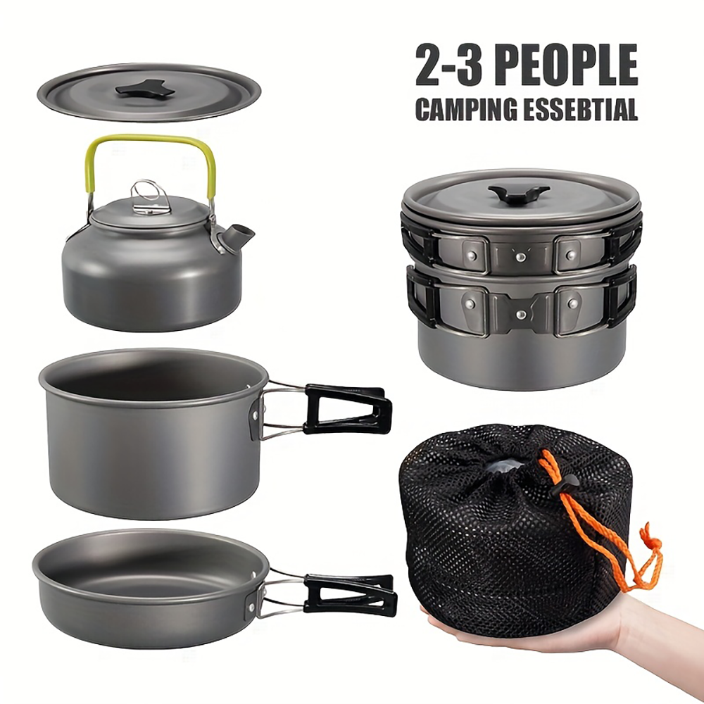 Camping Cooking Pan Set - Set di utensili da cucina per