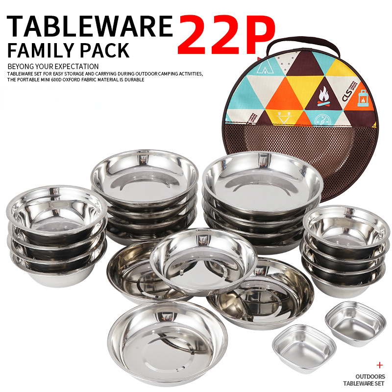 Camping Cooking And Dining Set - Nuovo set di piatti portatili da