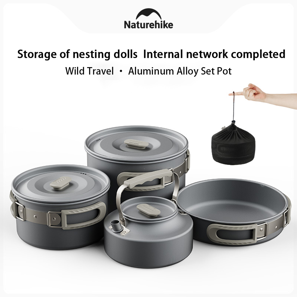 Camping Hanging Cooking Pot - Naturehike Set di pentole da esterno,