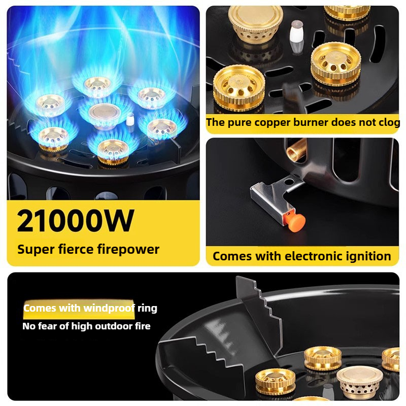 Fornello da campeggio a 7 core - Camping Cooking Burner recensione e prezzo