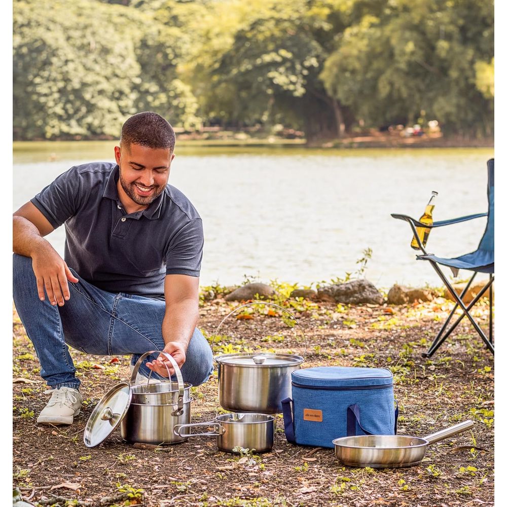 Set di Pentole da Campeggio in - Camping Cooking Open Fire recensione e prezzo