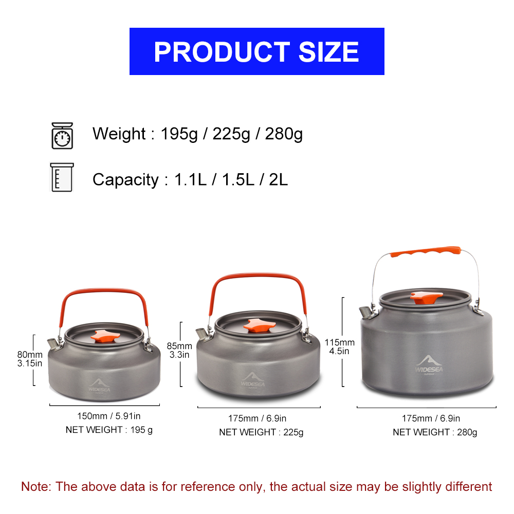 Widesea 1.1L 2 l1.5l bollitore - Campfire Cooking recensione e prezzo