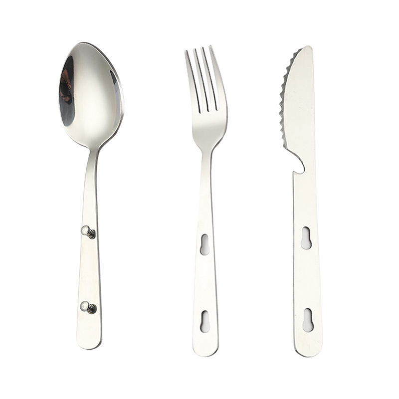 Set di 3 Pezzi di Posate Porta - Camping Cooking Knife Set recensione e prezzo