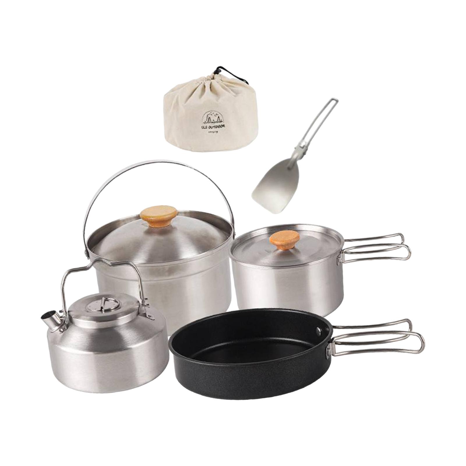 Pentole da campeggio Attrezzat - Camping Cooking Set With Kettle recensione e prezzo