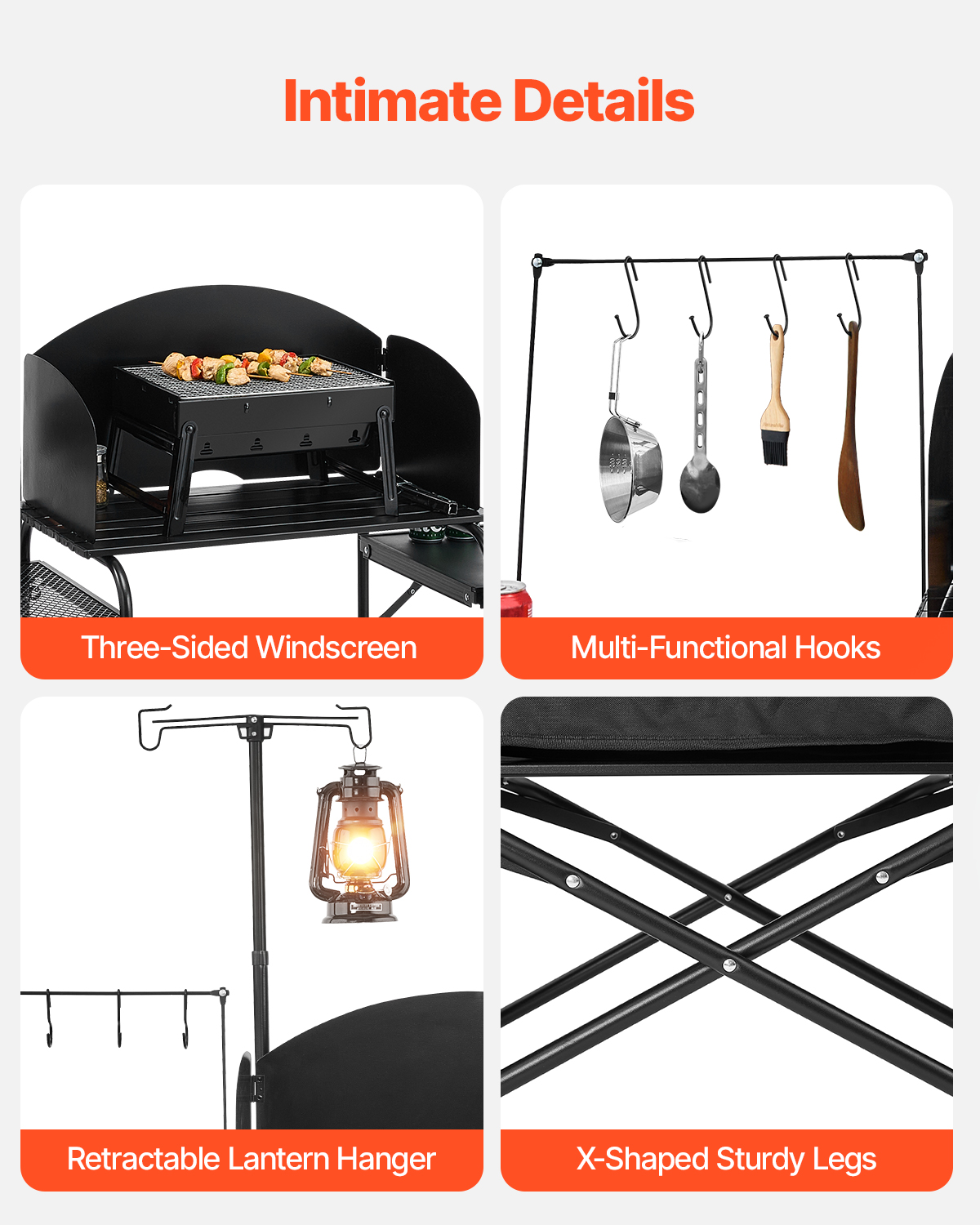Tavolo da campeggio pieghevole - Camping Cooking Table With Storage recensione e prezzo