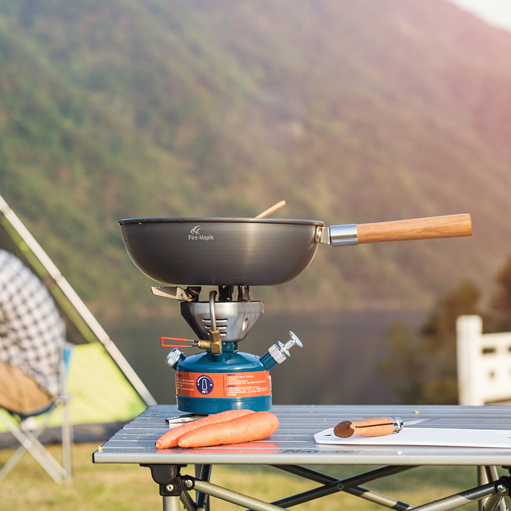 Wok da campeggio in acero da f - Camping Cooking On Fire recensione e prezzo