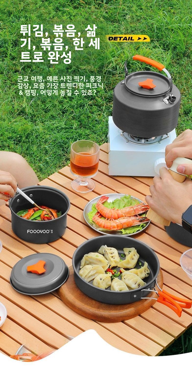 Set di Pentole da Campeggio Po - Camping Cooking Set With Kettle recensione e prezzo