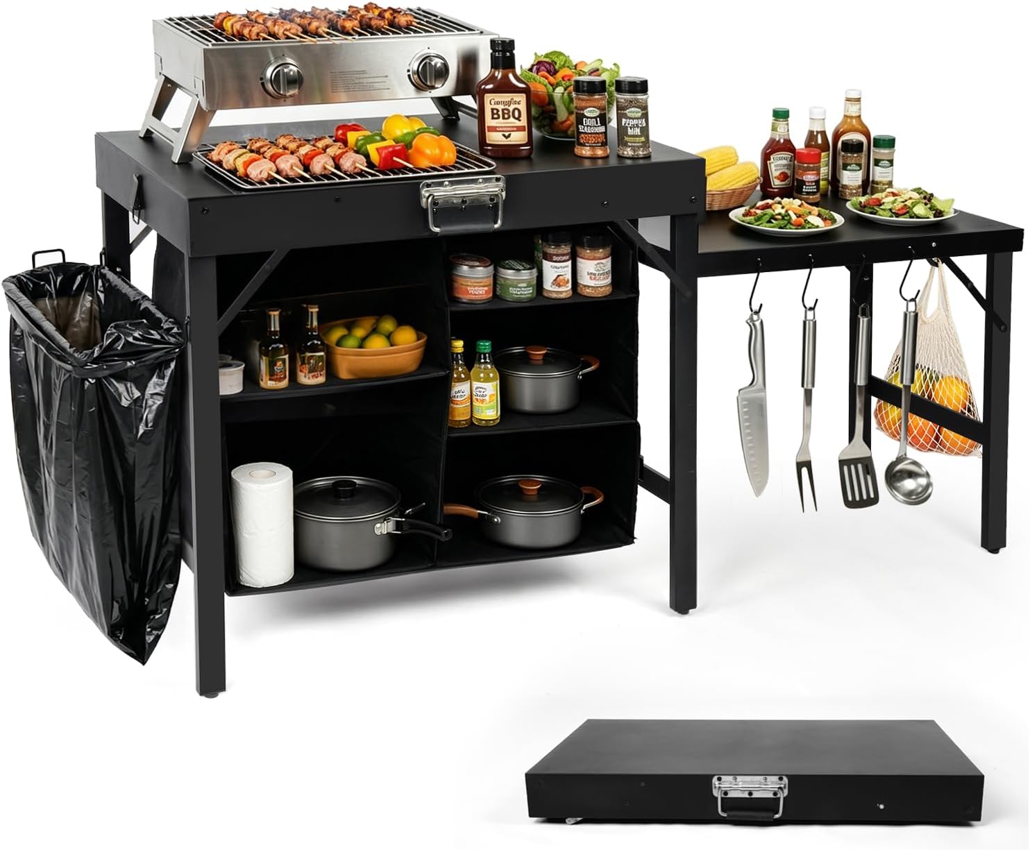 Supporto Pieghevole Portatile  - Camping Cooking Table With Storage recensione e prezzo