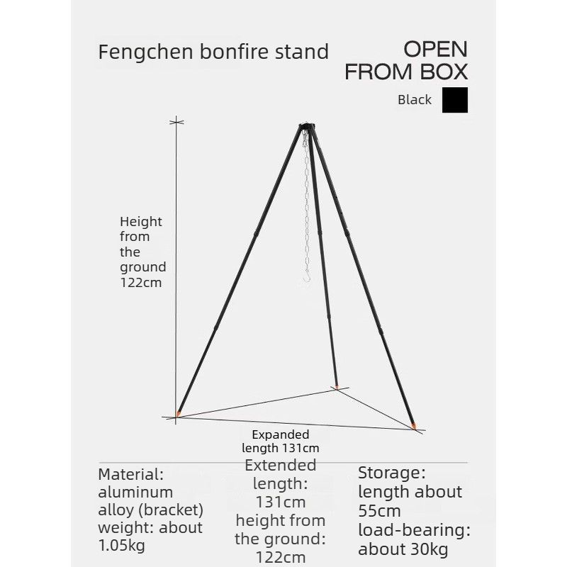 Supporto per Pentola in Lega d - Camping Hanging Cooking Pot recensione e prezzo