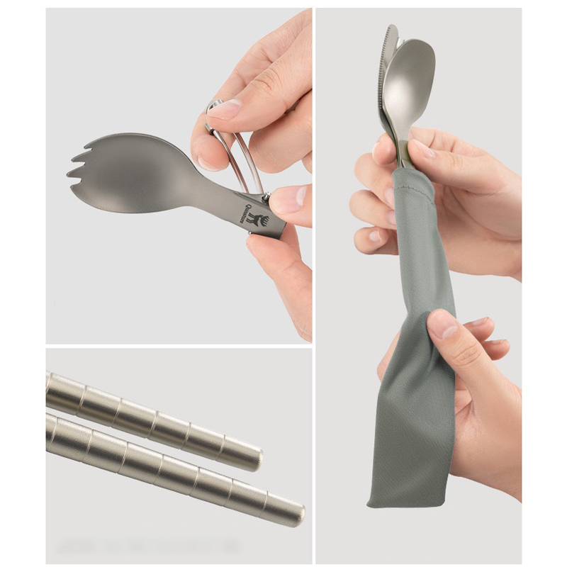 Set di posate in titanio puro  - Camping Cooking Knife Set recensione e prezzo