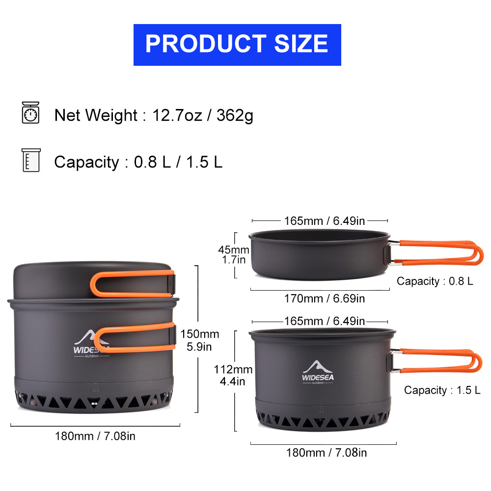 Widesea Pentola da campeggio 1 - Camping Cooking And Dining Set recensione e prezzo