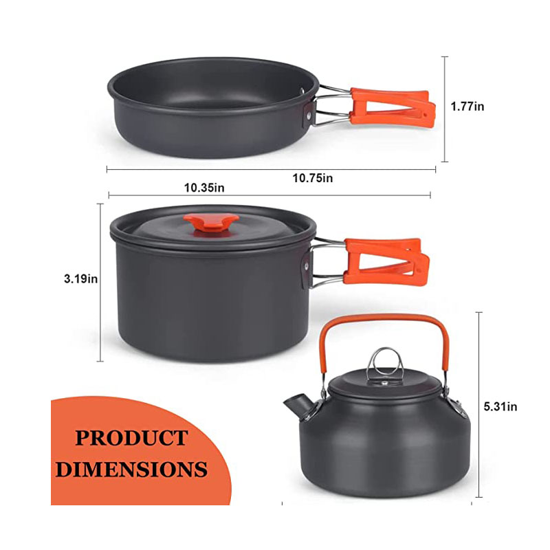 Set di pentole da campeggio al - Camping Cooking Set Large recensione e prezzo