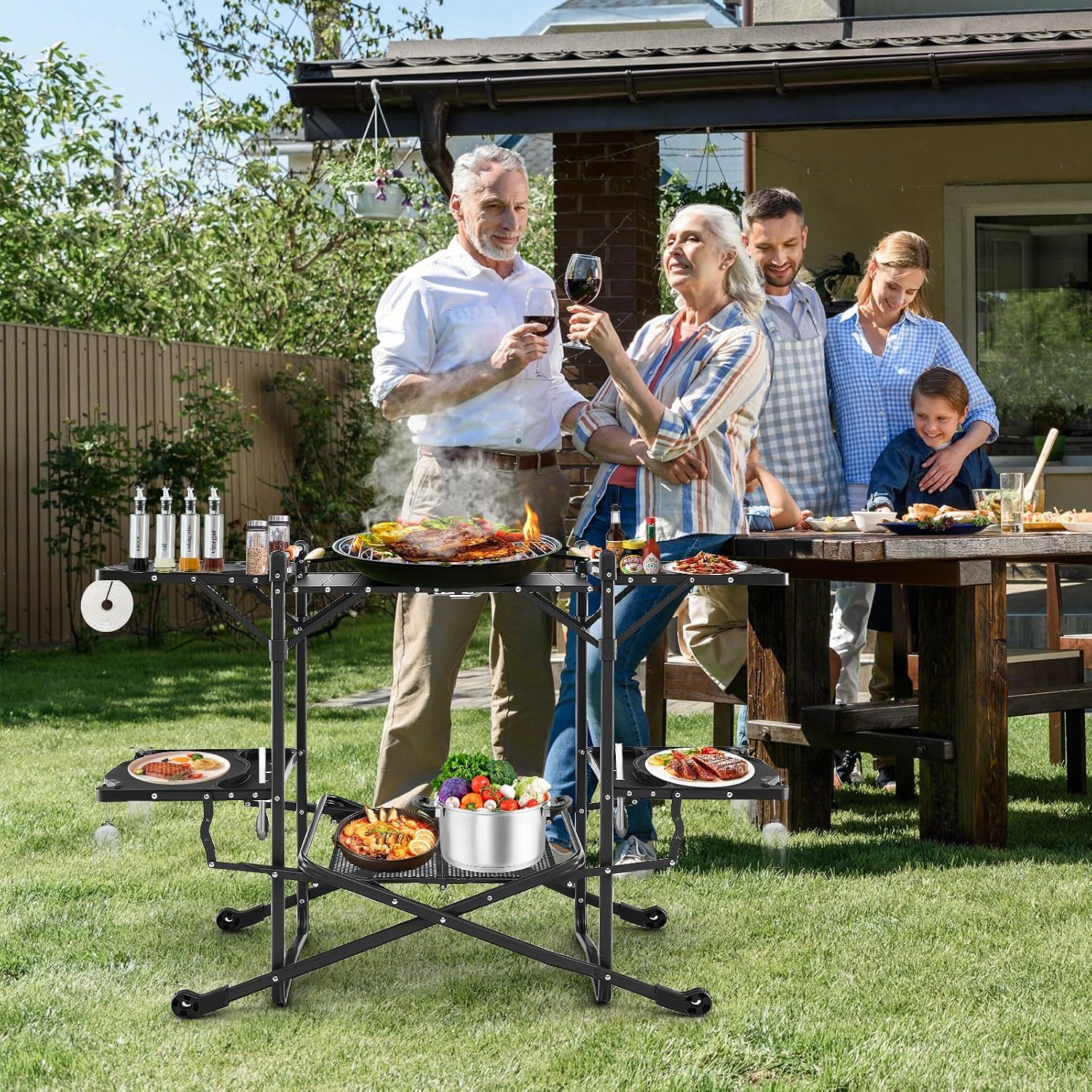 Tavolo da Cucina Pieghevole Po - Camping Cooking Table With Storage recensione e prezzo
