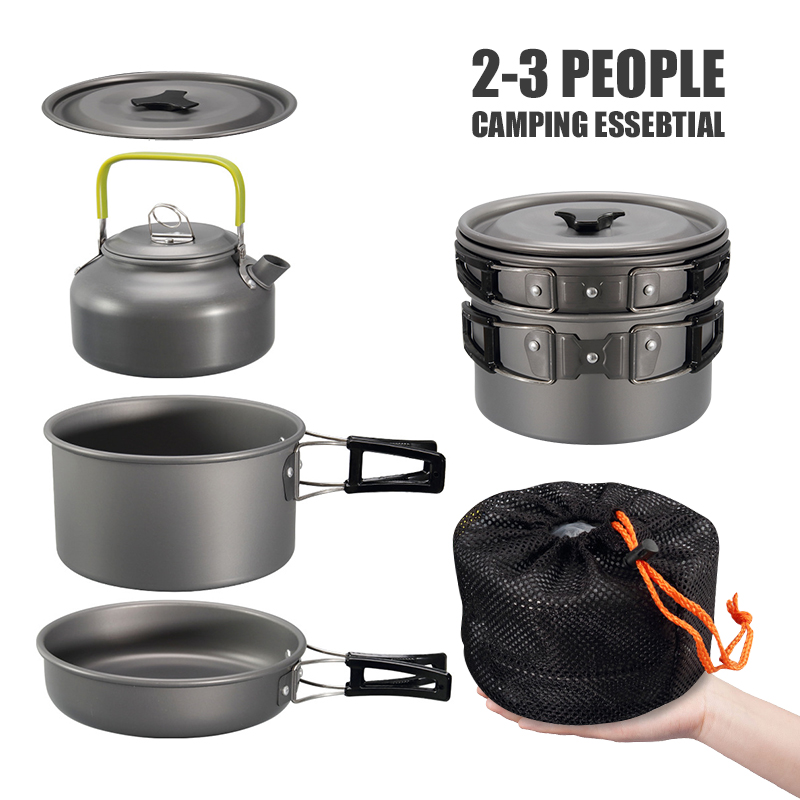 WESTTUNE Kit di pentole da cam - Camping Cooking Set Large recensione e prezzo
