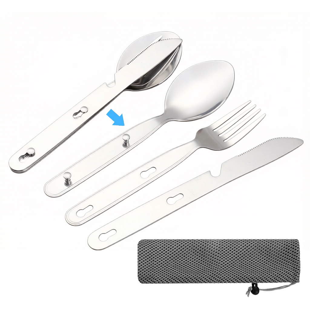 Set 3 Pezzi: Cucchiaio, Forche - Camping Cooking Knife Set recensione e prezzo