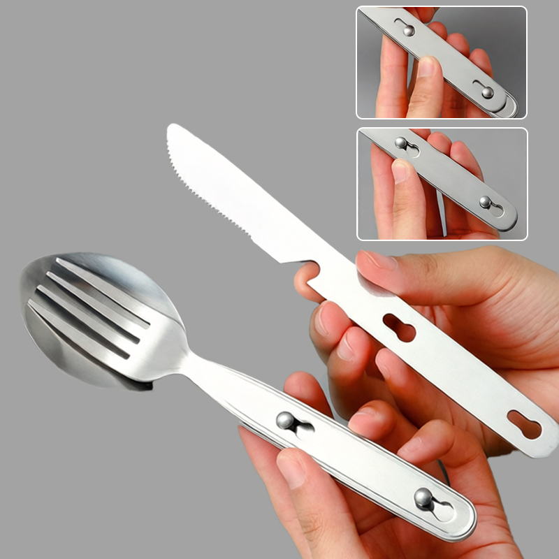 Set 3 Pezzi: Cucchiaio, Forche - Camping Cooking Knife Set recensione e prezzo