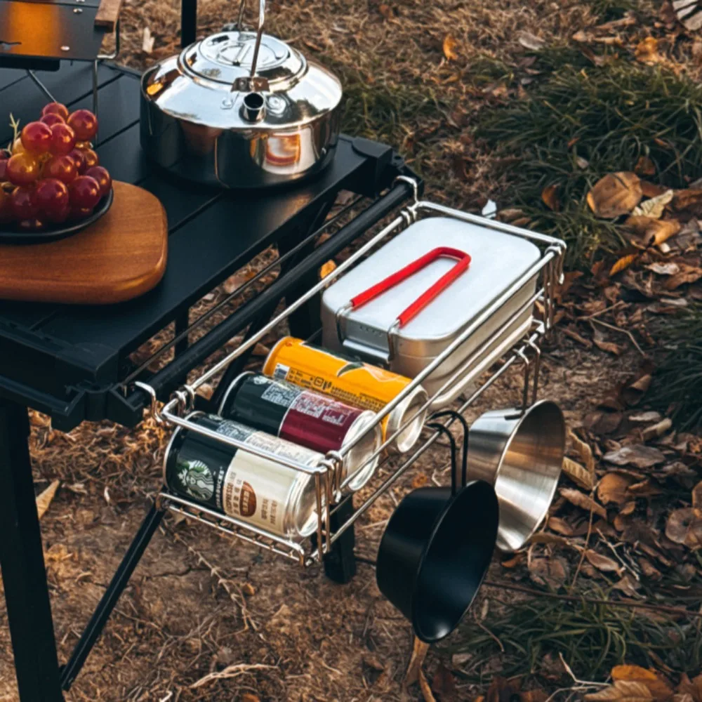 Cestello portaoggetti laterale - Camping Cooking Table With Storage recensione e prezzo