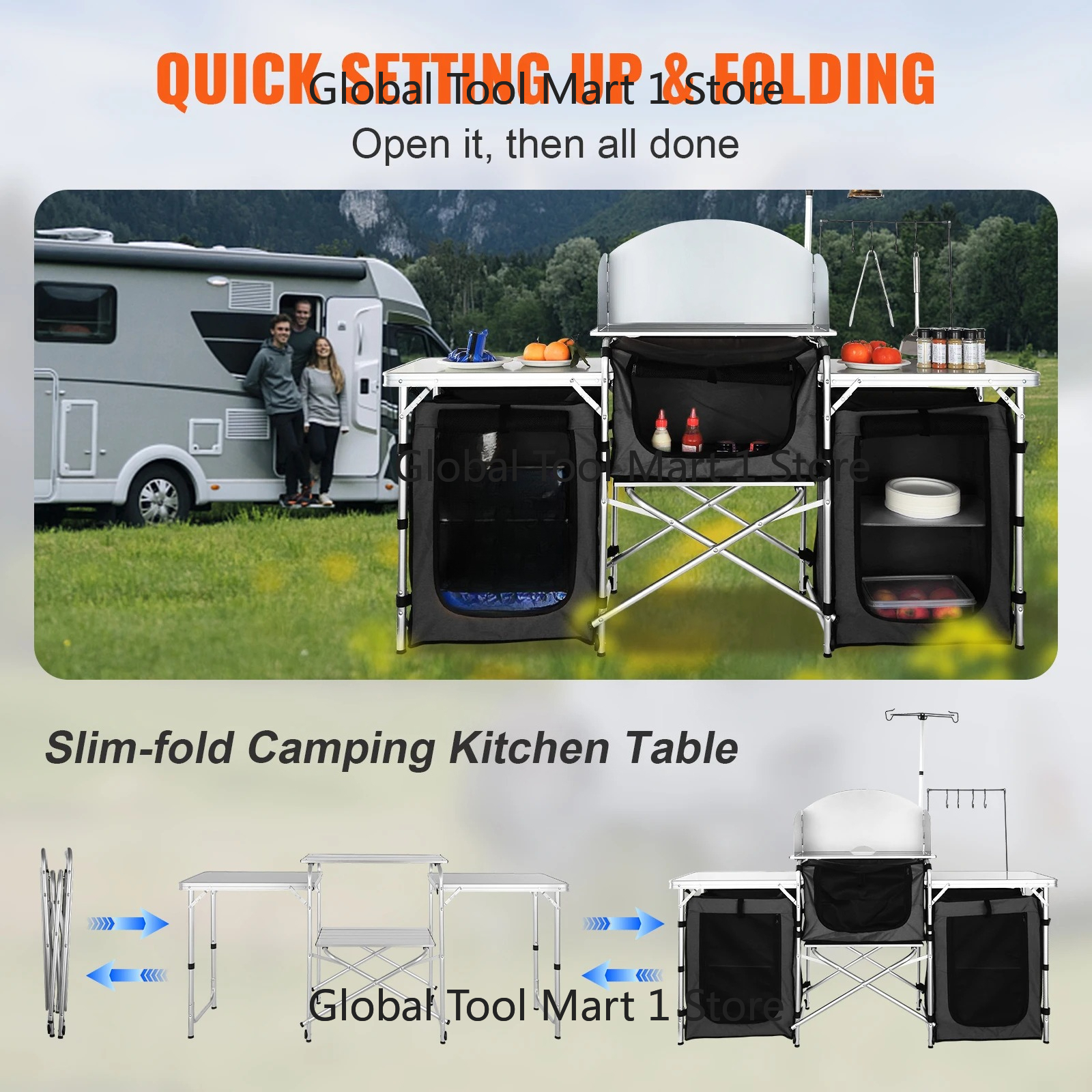 SucceB - Tavolo da Cucina Pieg - Camping Cooking Table With Storage recensione e prezzo