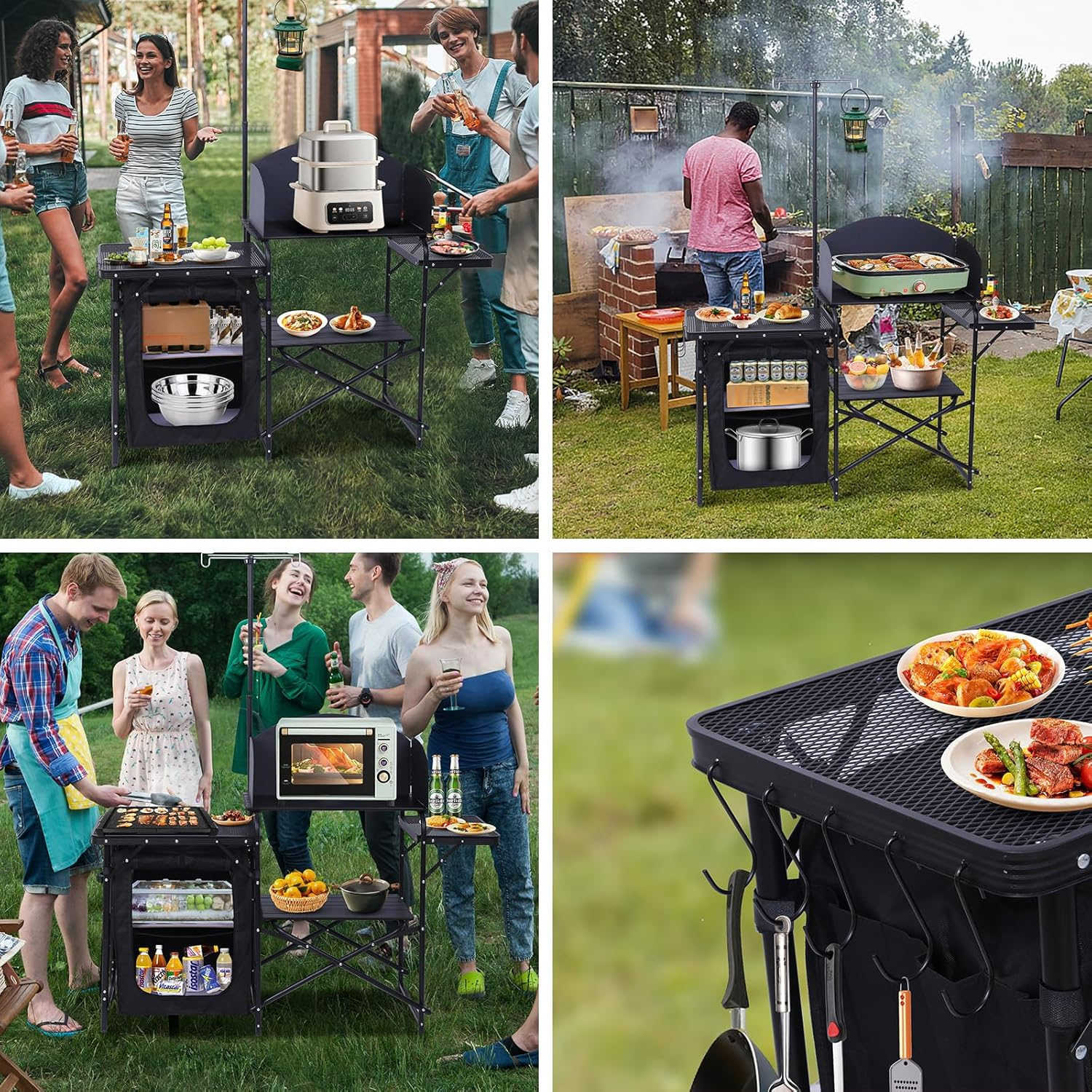 Tavolo da cucina da campeggio, - Camping Cooking Table With Storage recensione e prezzo