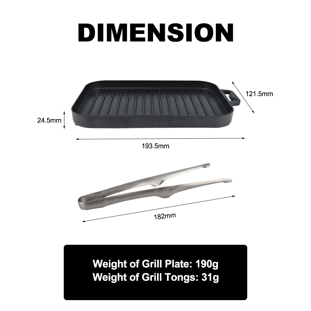 Set di mini piastre per grigli - Camping Cooking On Fire recensione e prezzo
