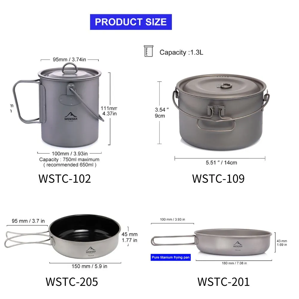 Collezione AliExpress Widesea  - Camping Cooking Set Large recensione e prezzo