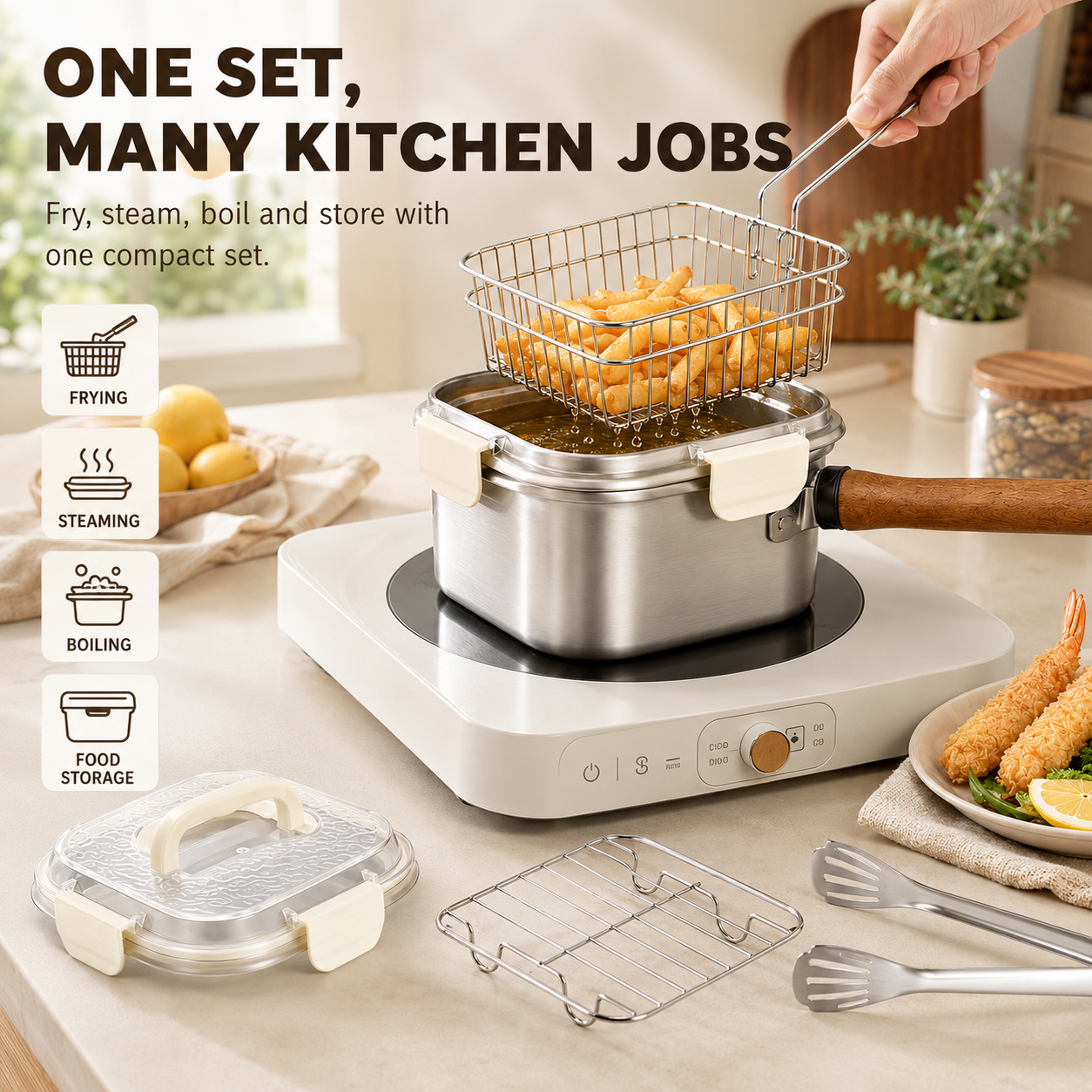 Pentola Quadrata per Frittura  - Camping Cooking With Gas recensione e prezzo