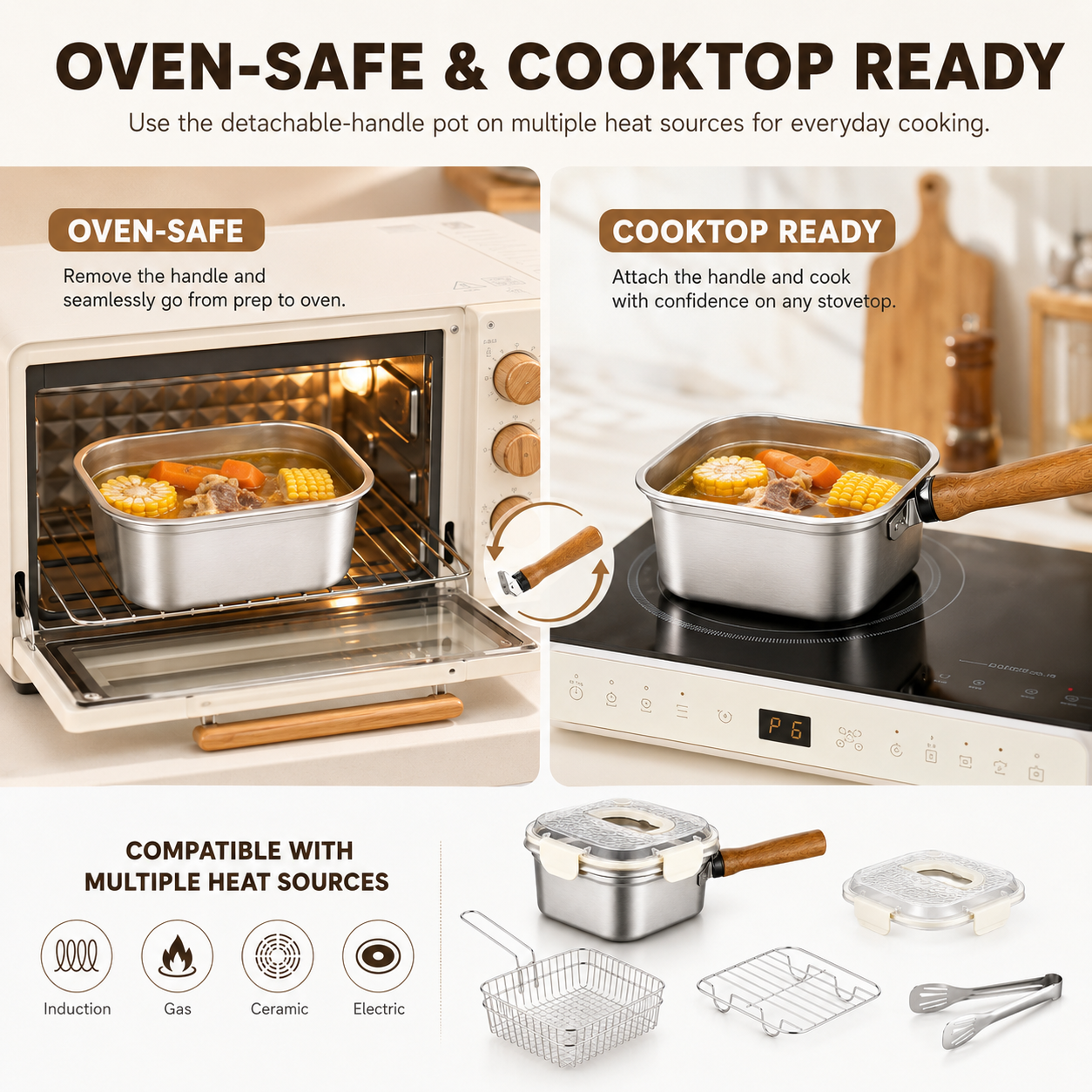Pentola Quadrata per Frittura  - Camping Cooking With Gas recensione e prezzo
