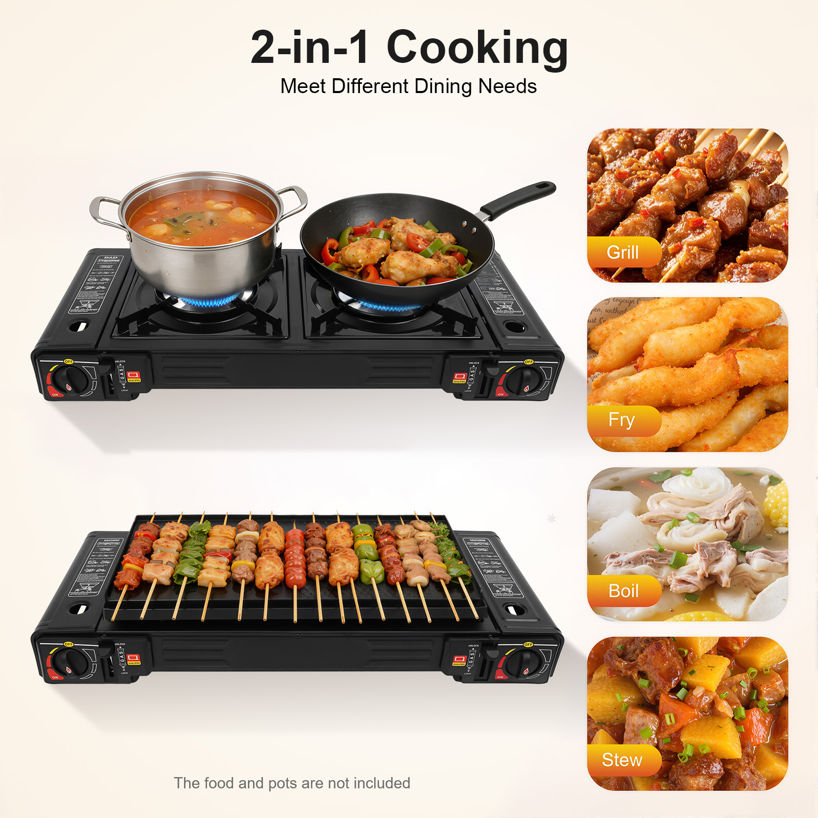 Fornello da Campeggio 2500W co - Camping Cooking Table With Storage recensione e prezzo