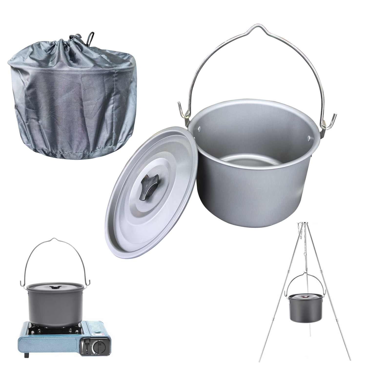 Pentola da Campeggio Sospesa d - Camping Hanging Cooking Pot recensione e prezzo