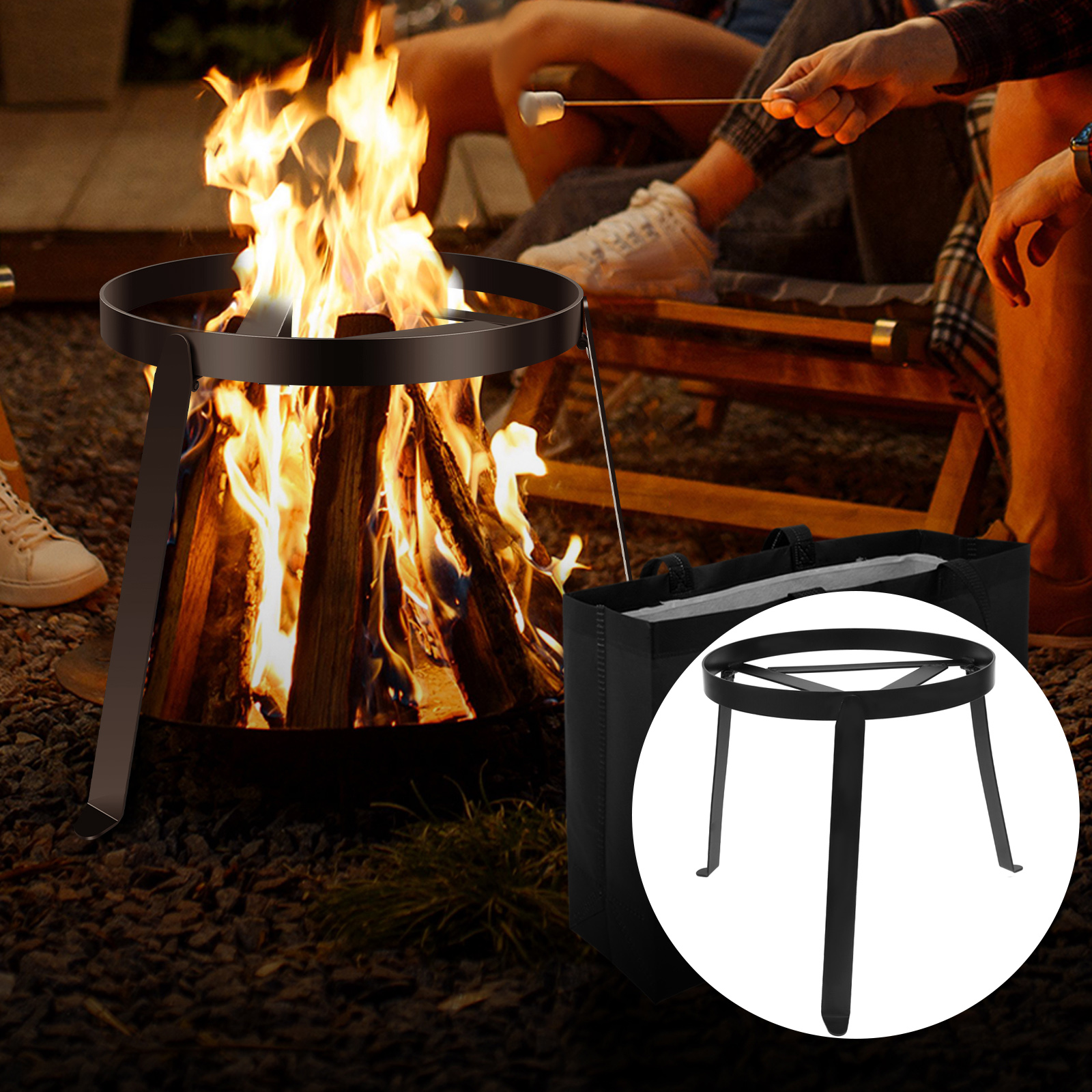 Treppiede per falò da cucina,  - Camping Cooking Open Fire recensione e prezzo