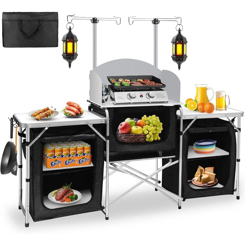 Tavolo da cucina da campeggio  - Camping Cooking Table With Storage recensione e prezzo