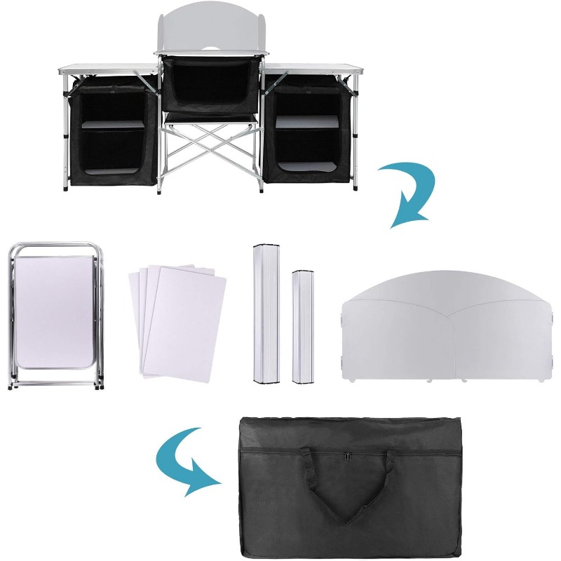 Tavolo da cucina da campeggio  - Camping Cooking Table With Storage recensione e prezzo